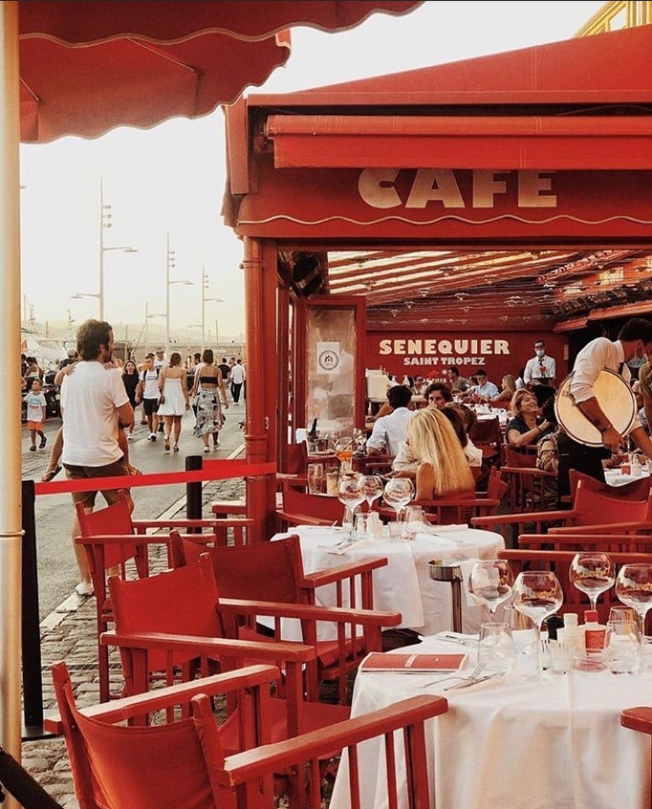 Senequier cafe, Old Town, Saint Tropez, France