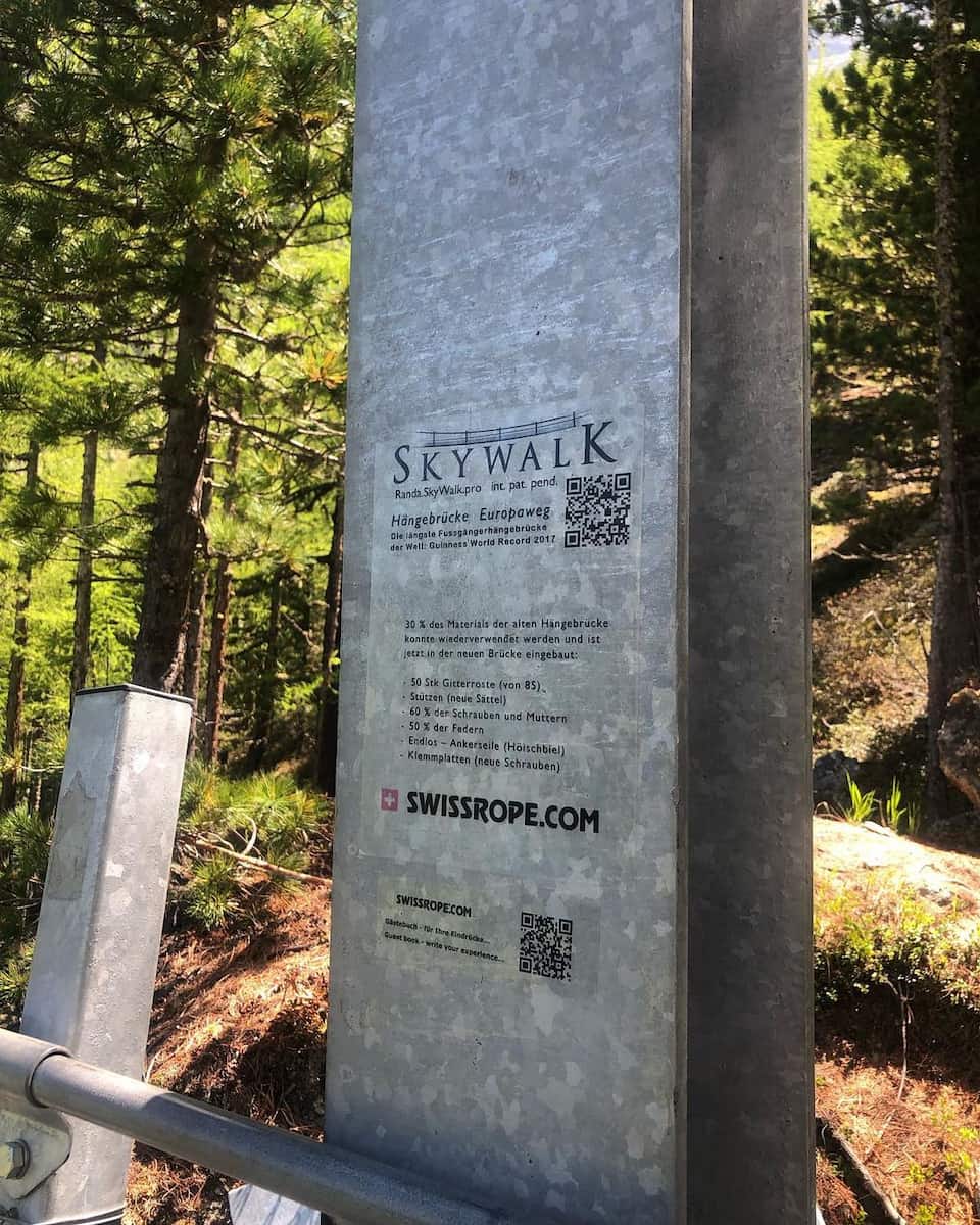 Randa, Charles Kuonen Suspension Bridge Randa, Charles Kuonen Suspension Bridge